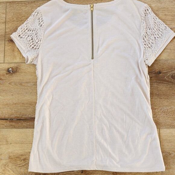 89th & Madison Cream Colored Intricate Lace Blouse Women's Size Small - Picture 2 of 7